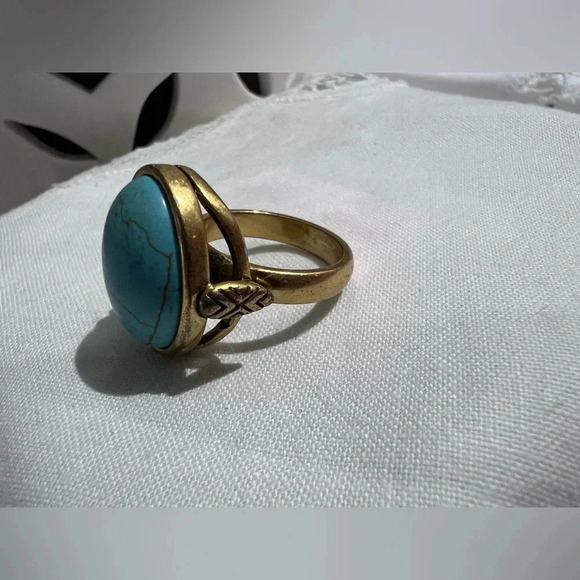 Silpada  K&R Collection Turquoise&Brass Ring - Picture 3 of 8